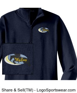 Mens Sport-Tek 1/4 Zip Sweatshirt (Navy) - Embriodered Logo Design Zoom